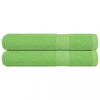 vidaXL Prosoape 2 buc Verde mere 100x200 cm 360 g/m&amp;sup2; 100% bumbac 137034 foto