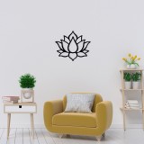 Cumpara ieftin Tablou metalic Lotus Negru 50x43 cm
