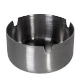 Scrumieră Metalică, Rotundă, Argintie, Diametru 8 cm, &Icirc;nălțime 4 cm, Oem