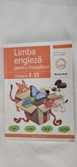 LIMBA ENGLEZA PENTRU INCEPATORI CLASELE I-II . WORKBOOK MARINELA DINUTA, EDITURA ELICART AVIZAT M.E.C.T.S STARE FOARTE BUNA .