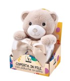 Cumpara ieftin Set figurina Ursulet cu paturica textil multicolor III 75 x 90 cm