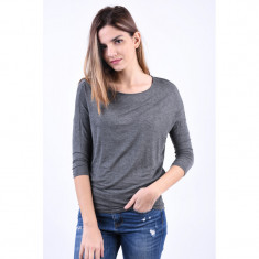 Bluza Vascoza Pieces Musthave 3/4 Gri Inchis foto