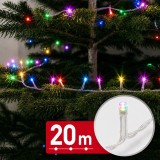 Instalație de Crăciun LED Phenom, 20m, 400 LED-uri multicolore, 8 jocuri de lumini, cablu transparent, protecție IP44