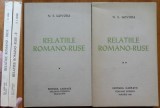 N. S. Govora, Relatiile romano - ruse, Editura Carpatii, Traian Popescu, Madrid,1981, 2 volume, editia 1, tiraj 500 exemplare