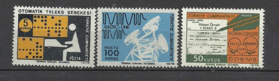 TURCIA 1975 &amp;ndash; RADIO, TELECOMUNICATII, serie MNH, SD78 foto