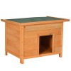 PawHut Cușcă pentru C&acirc;ini Impermeabilă pentru Extern din Lemn de Brad, 82x58x58cm | Aosom Romania