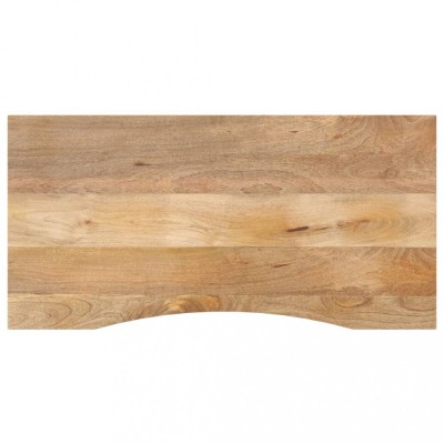 Gossi blat birou cu decupaj curbat 140x50x2,5cm lemn masiv mango brut foto