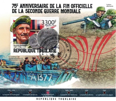 TOGO 2020 - Istorie, Razboi WW2, aniversari/ colita foto