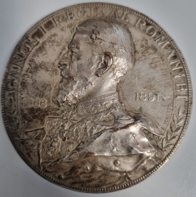 Medalie Regele Carol I 25 ani de domnie 1866-1891 foto