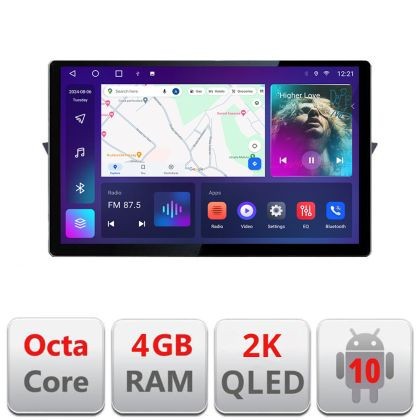 Navigatie dedicata BMW X1 E84 N-219 Edonav ecran 13&quot; 2K 8 si 128 Android Waze USB Navigatie 4G 360 Toslink Youtube Radio KIT-219 si E CarStore Technol