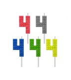 Set 5 lumanari tort model blocuri cifra 5.5 cm-Tip Cifra 4