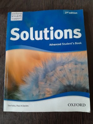 SOLUTIONS, ADVANCED STUDENT&amp;#039;S BOOK - TIM FALLA (CARTE IN LIMBA ENGLEZA) foto