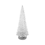 Decoratiune Craciun, brad luminos, LED multicolor, PE, 3xAAA, 10.5x30 cm
