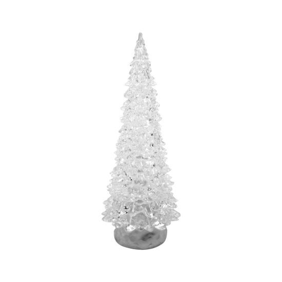 Decoratiune Craciun, brad luminos, LED multicolor, PE, 3xAAA, 10.5x30 cm GartenVIP DiyLine