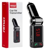 Modulator FM auto pliabil 2&times;USB-A 12V 24V AMIO-04650