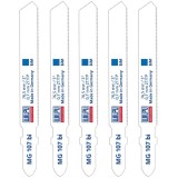 Wilpu MG 107 BI - Set panze fierastrau pendular tija cu un prag de prindere (T) 76.5 mm metal taiere dreapta fina 5 bucati