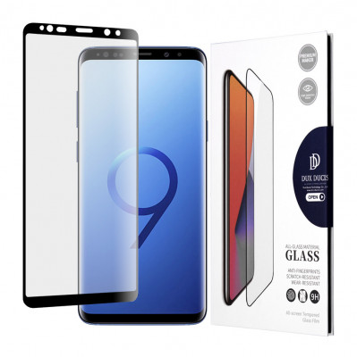 Folie pentru Samsung Galaxy S9 Plus, Dux Ducis Tempered Glass, Black foto