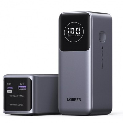Baterie Externa UGREEN PB724, 12000mAh, 100W, QC + PD, 1 x USB-A - 1 x USB-C, Gri foto