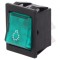 Comutator Rocker DPST ON-OFF 16A/250V Verde Neon