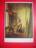 HOPCT 23882 FATA CU SCRISOAREA - JAN VERMEER 1632-1675--GERMANIA --MUZEE - CP PICTURA --NECIRCULATAMUNTII