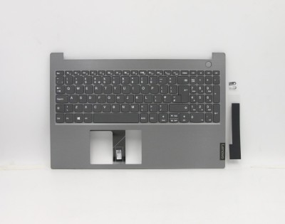 Carcasa superioara cu tastatura palmrest Laptop, ThinkBook 15-IIL Type 20SM, 5CB0W45422, 4FLVATALV50 3D, Mineral Grey, layout UK foto