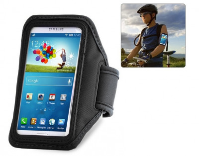 Suport / husa telefon cu prindere pe brat - ideal pentru jogging / ciclism foto