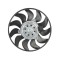 GMV ventilator radiator Audi A6/A6 Allroad (C6), 2004-2012, motor 3.0 V6k TFSI, benzina, 280 W; 280 mm; 2 pini, fara pre-rezistor
