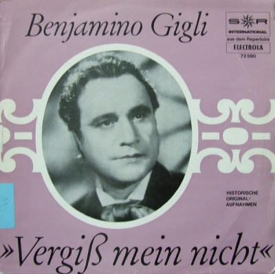 VINIL Benjamino Gigli &amp;ndash; Vergi&amp;szlig; Mein Nicht (VG) foto