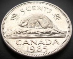Moneda 5 CENTI - CANADA, anul 1985 * cod 2704