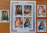 NIUE(COOK-ISL)-- CRACIUN1986-&#039;&#039;PICTRA-de la VATICAN--RELIGIE-MADONAcu PRUNCUL&#039;&#039;-COLITA+3V--MNH LUX -NESTAMPIL.-VEZI SCAN, Nestampilat
