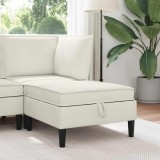 vidaXL Taburet cu depozitare Crem Catifea 42027140