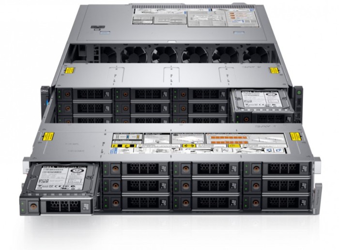 Server DELL Poweredge R740XD2 2 x Intel Gold 6138 20 core 2.0Ghz 128Gb RAM Perc HBA330 mini 26 x LFF