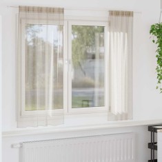 Perdele cu perdele 2 pcs Nisip Poliester foto