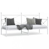 VidaXL Pat de zi fără saltea alb 80x200 cm oțel 4104680