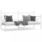 vidaXL Pat de zi fără saltea alb 80x200 cm oțel 4104680