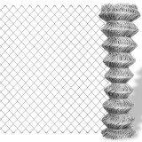 vidaXL Gard de legătură din plasă, argintiu, 15x1,5 m, oțel galvanizat