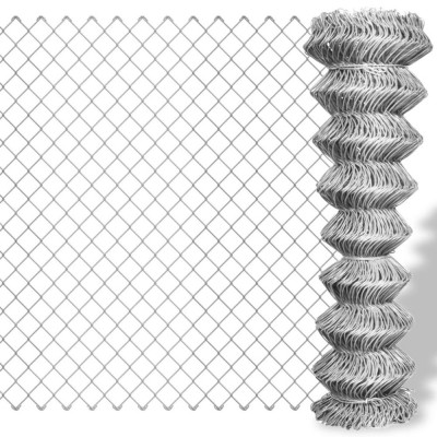 vidaXL Gard de legătură din plasă, argintiu, 15 x 1 m, oțel galvanizat foto