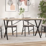 Picioare Masa Sufragerie Fonta X-Frame 120x60x73 cm Negru Industrial