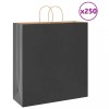 VidaXL Pungi de h&acirc;rtie 250 buc cu m&acirc;nere negre 45x17x48 cm 4101653