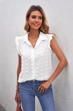 G762-2 Camasa casual fara maneci din material lejer semitransparent