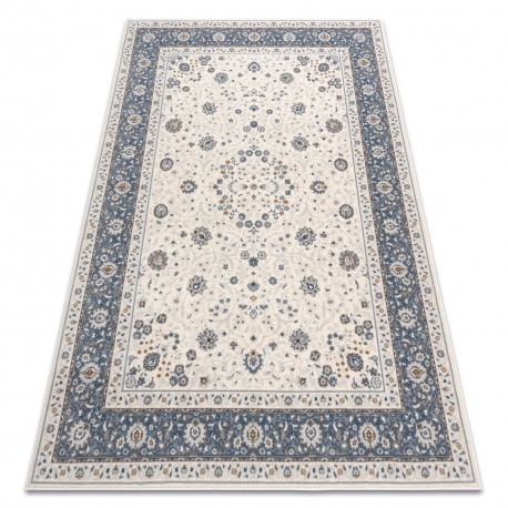 Covor L&acirc;nă NAIN Cadru ornament 7179/51943 bej / albastru inchis, 120x170 cm