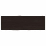 Cumpara ieftin Blat masa, 180x60x6 cm, gri, lemn stejar tratat contur organic