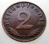 2.860 GERMANIA 2 REICHSPFENNIG 1938 D, Europa, Bronz