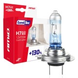 Becuri auto halogen H7 12V 55W AMiO LumiTec +130% 4300K, set 2