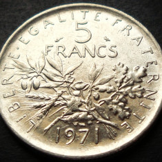 Moneda 5 FRANCI (Francs) - FRANTA, anul 1971 *cod 4358