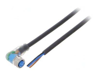 Cablu de conectare M8 3 pini unghi 5m 4A -40&amp;divide;80&amp;deg;C foto