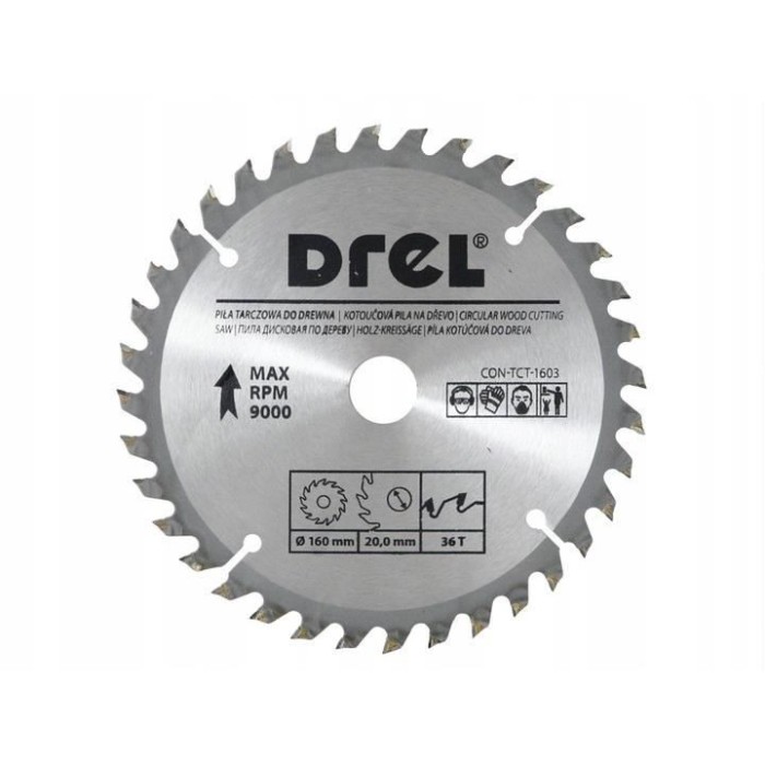 Disc circular vidia, 36 dinti, 160 mm, Drel