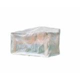 Husa Protecție Mobilier Grădină, Bancă 2 Locuri, Transparentă, 120x75x80 cm