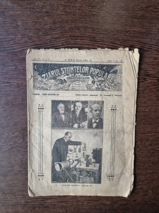 Ziarul Științelor Populare și al Călătoriilor - nr 30/1914 -