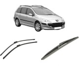 Cumpara ieftin Set 3 stergatoare PEUGEOT 307 Break (3E) 2002-2009, pentru parbriz si luneta, Bosch Twin-Aerotwin